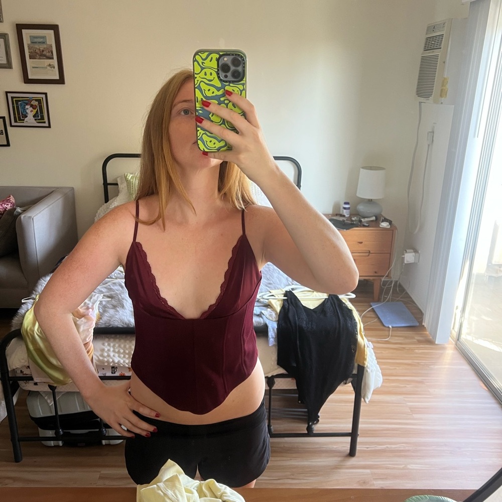 Tiger Mist Burgundy Corset